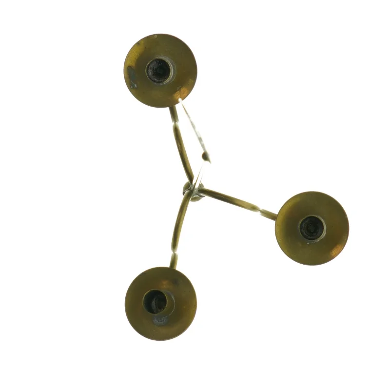 Lysestage i messing til juletræslys (str. 14 x 26 cm).TILBUD.BILLIGT