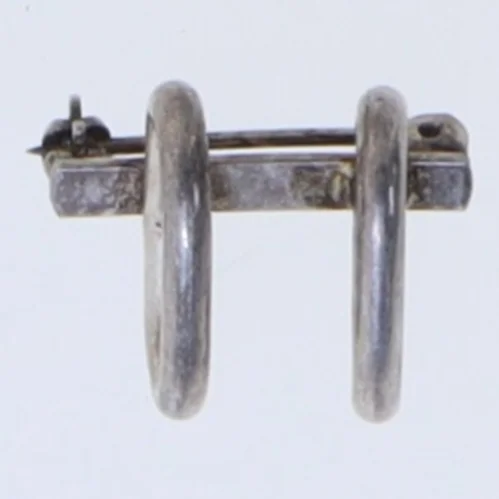 Vintage sølvbroche (str. 2 cm)