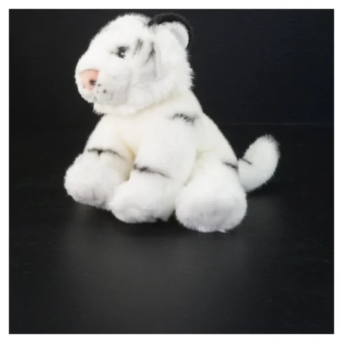 Hvid tiger tøjdyr (str. 18 cm)