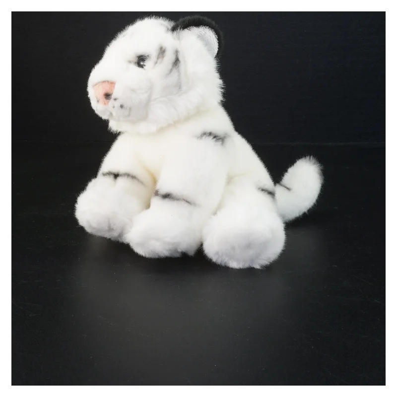 Hvid tiger tøjdyr (str. 18 cm)