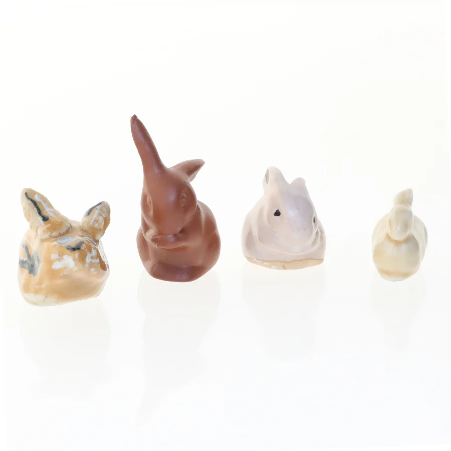 Keramik kanin figurer (str. 6 cm)