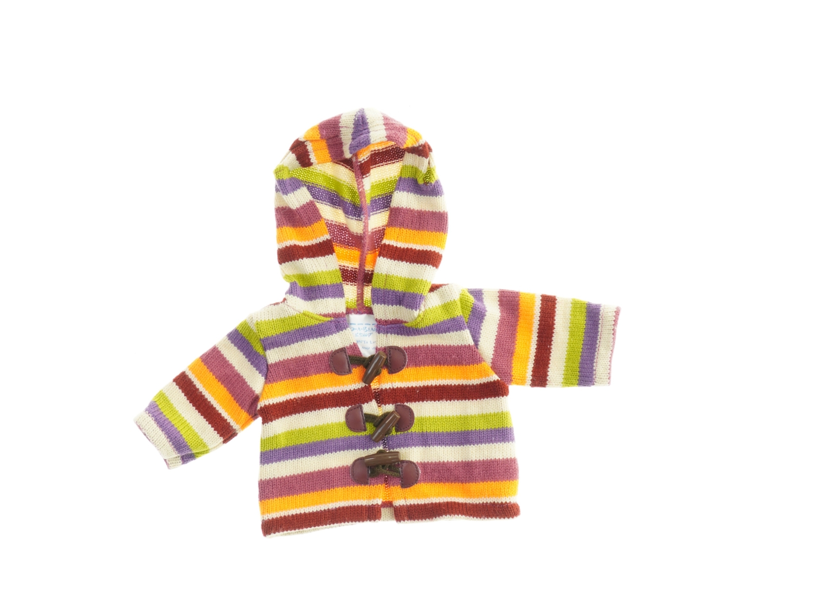 Stribet bamse hoodie fra Build a Bear