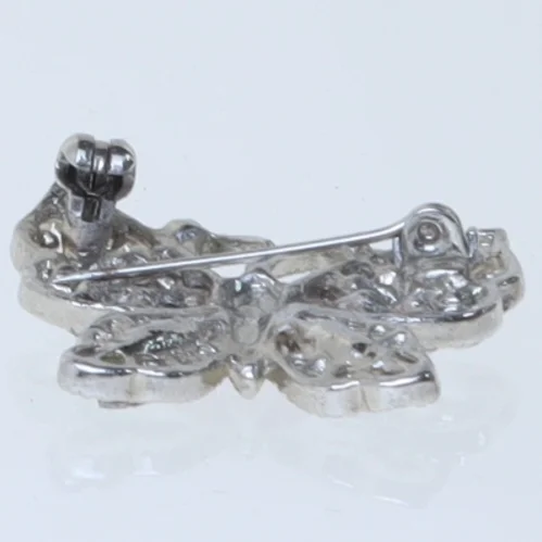 Sommerfugle broche med rhinsten (str. 3 cm)