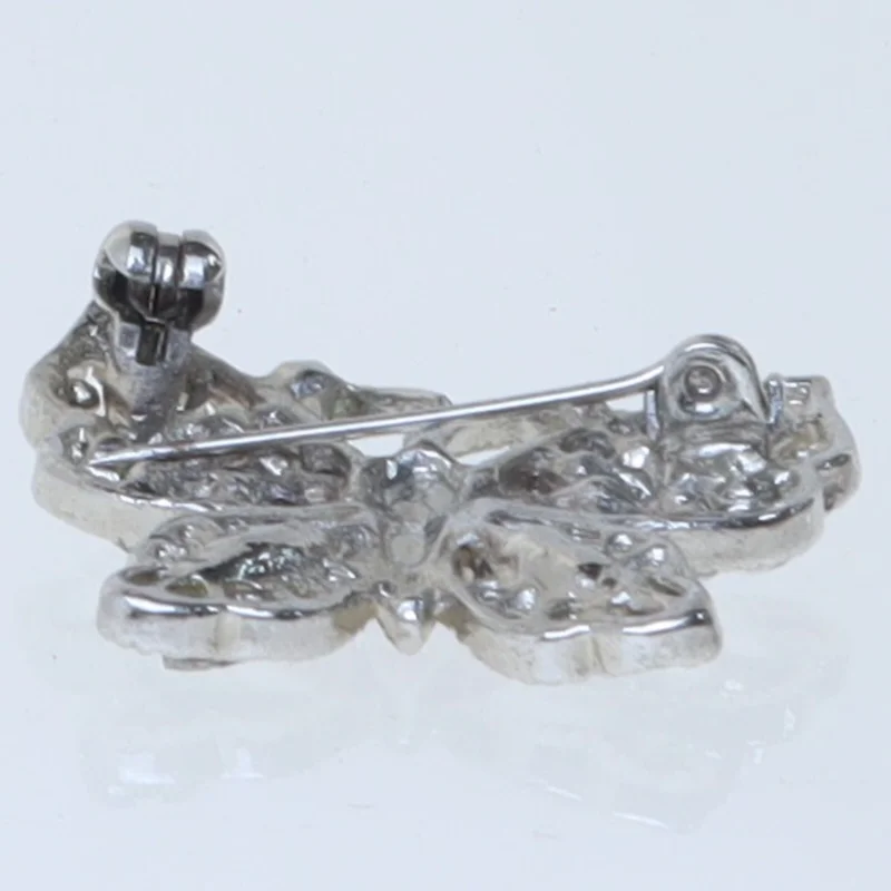 Sommerfugle broche med rhinsten (str. 3 cm)