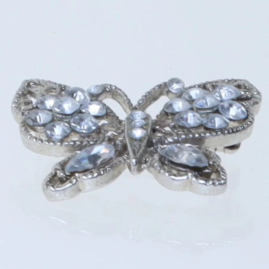 Sommerfugle broche med rhinsten (str. 3 cm)