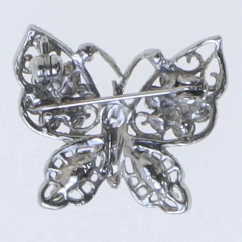 Sommerfugle broche med rhinsten (str. 3 cm)