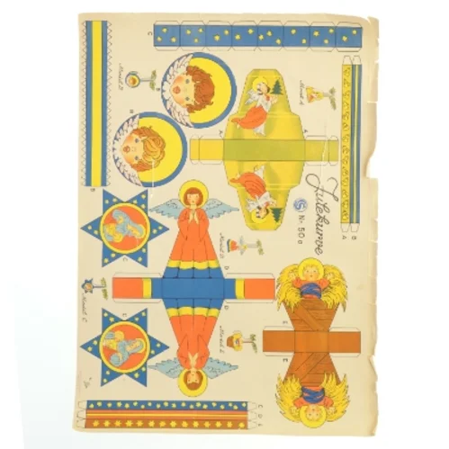 Vintage papirklip, jule klip (str. 46x34 cm)