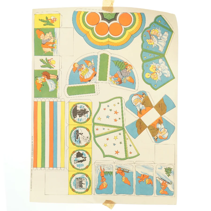 Vintage papirklip, jule klip (str. 46x34 cm)