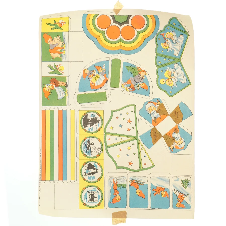 Vintage papirklip, jule klip (str. 46x34 cm)