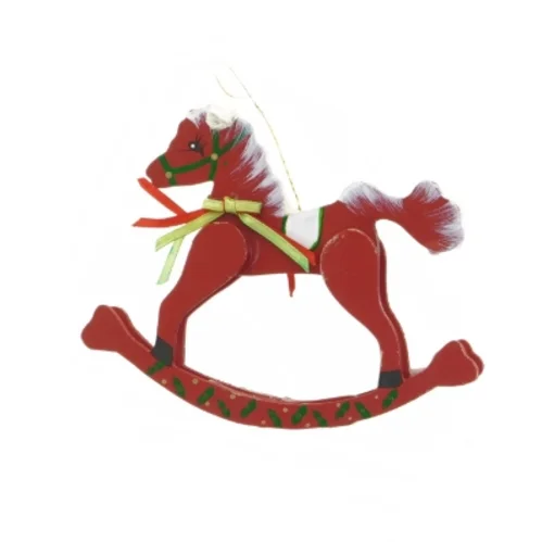 Gyngehest juletræspynt (str. 14 x 11 cm)