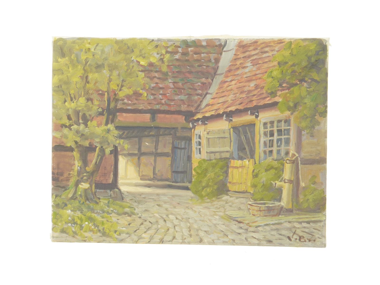 Gammelt oliemaleri (str. 40,5 x 30,5 cm)