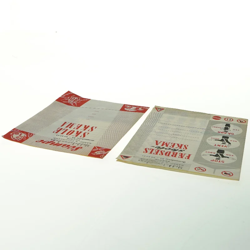 Vintage Skoleskema Plakater (str. 21x14 cm)