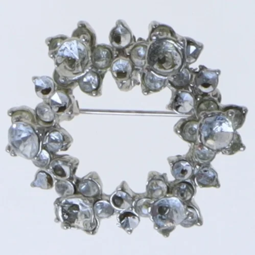 Brosche med glassten (str. 4 cm)