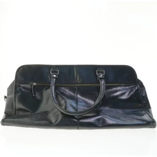 Brugt sort skuldertaske (str. 55 x 20 cm)