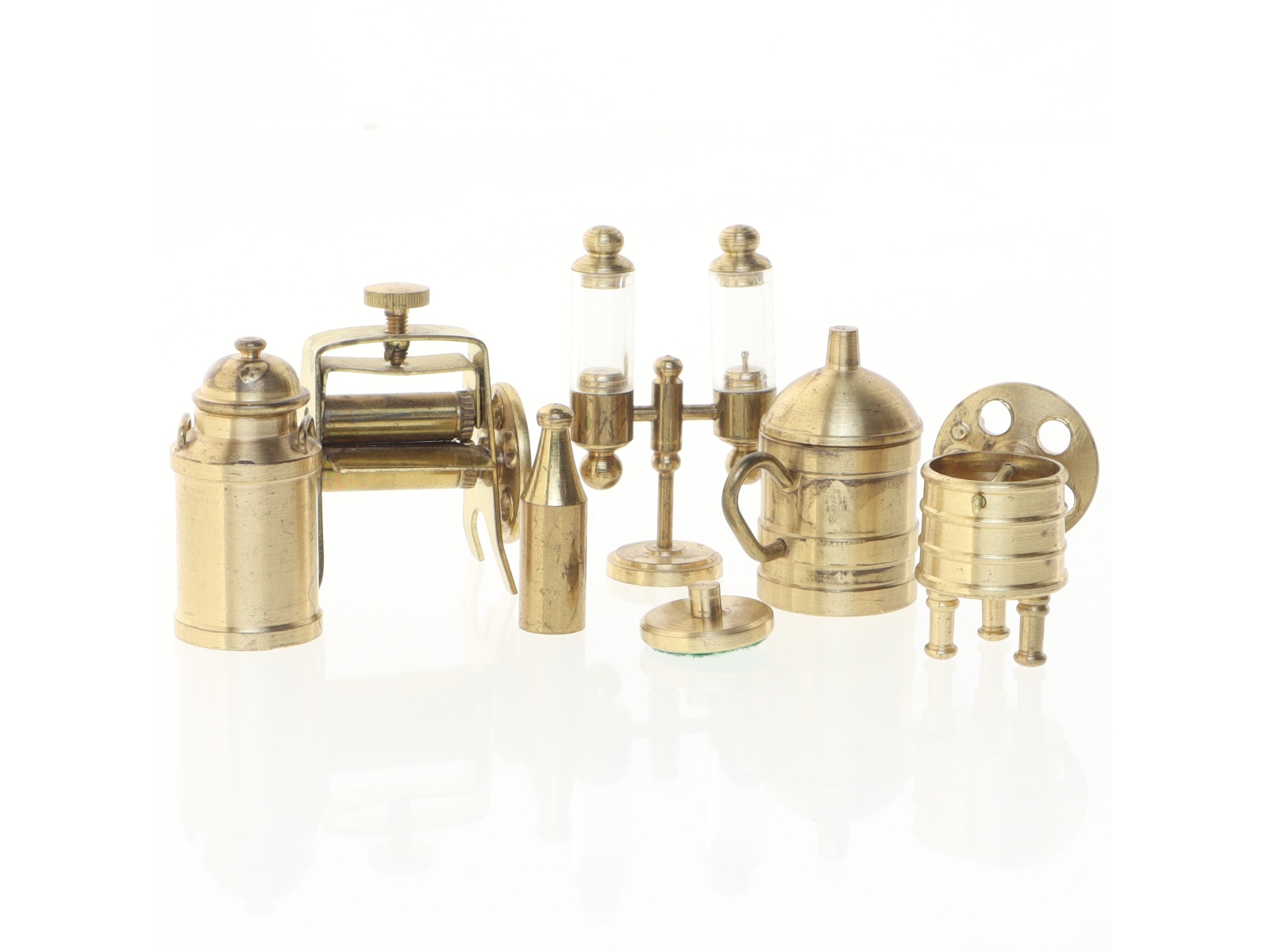 Sæt af miniature messing dekorationer (str. 5 cm)