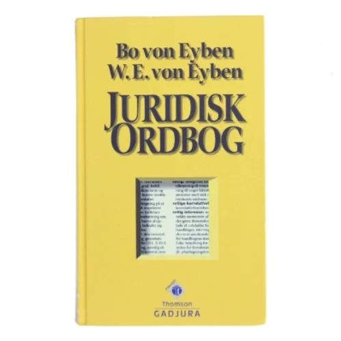 Juridisk Ordbog af Bo von Eyben (Bog)