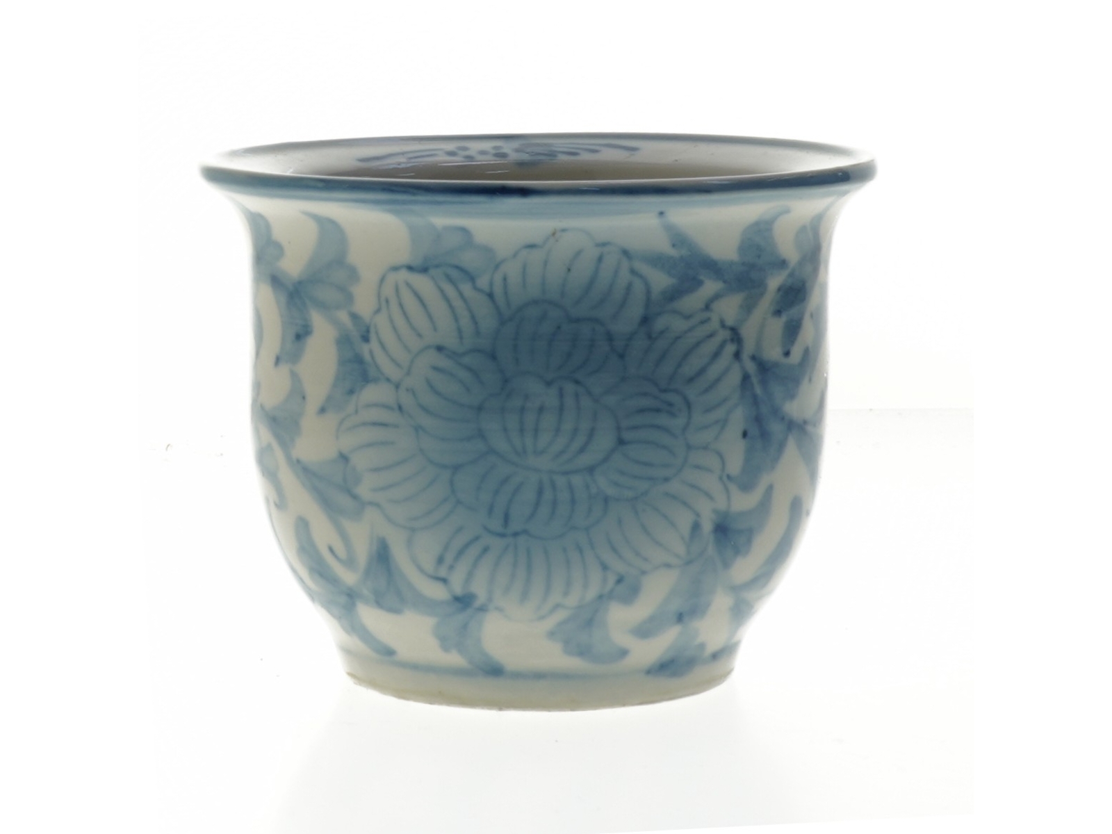 Kinesisk porcelæn urtepotte (str. Ø 14 cm)