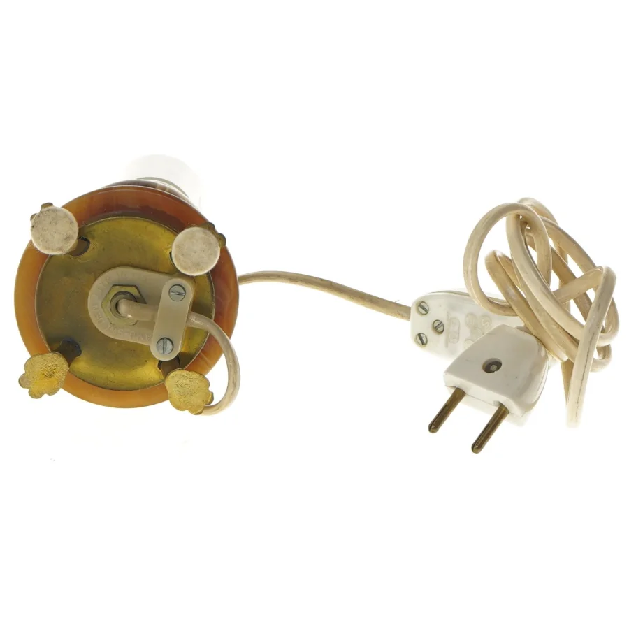 Vintage bordlampe med ledning (str. 19 cm)