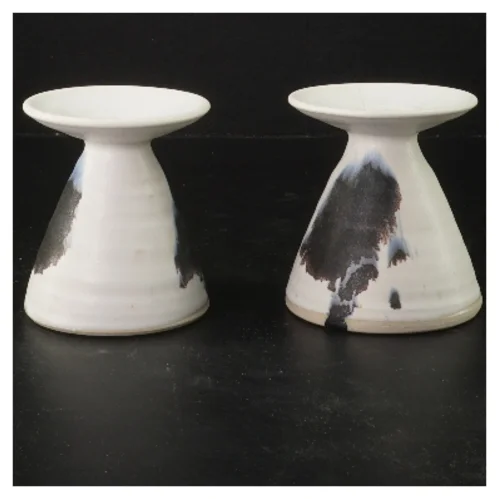 Keramik lysestager (str. 9 cm)