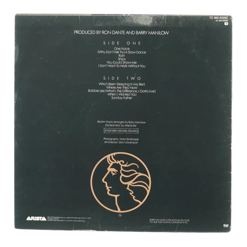 Barry Manilow, one voice fra Arista (str. 30 cm)