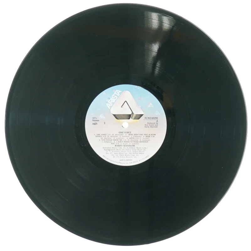 Barry Manilow, one voice fra Arista (str. 30 cm)