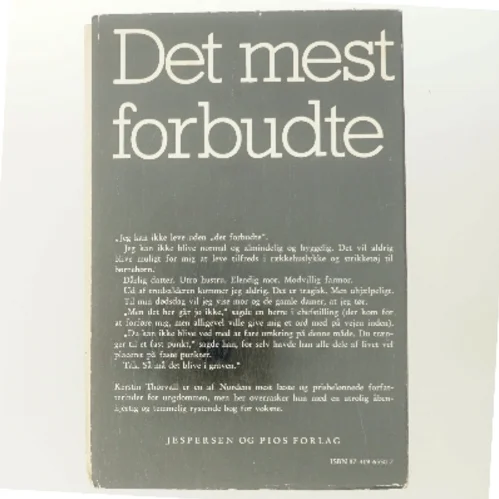 Det mest forbudte af Kerstin Thorvall (Bog)