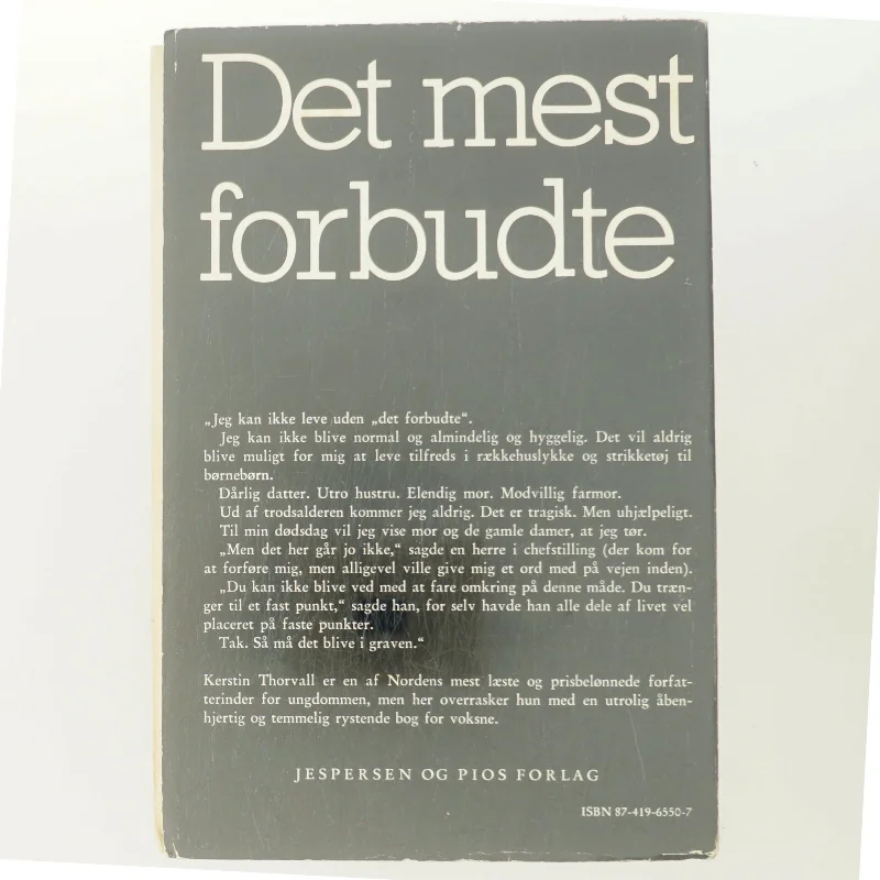 Det mest forbudte af Kerstin Thorvall (Bog)