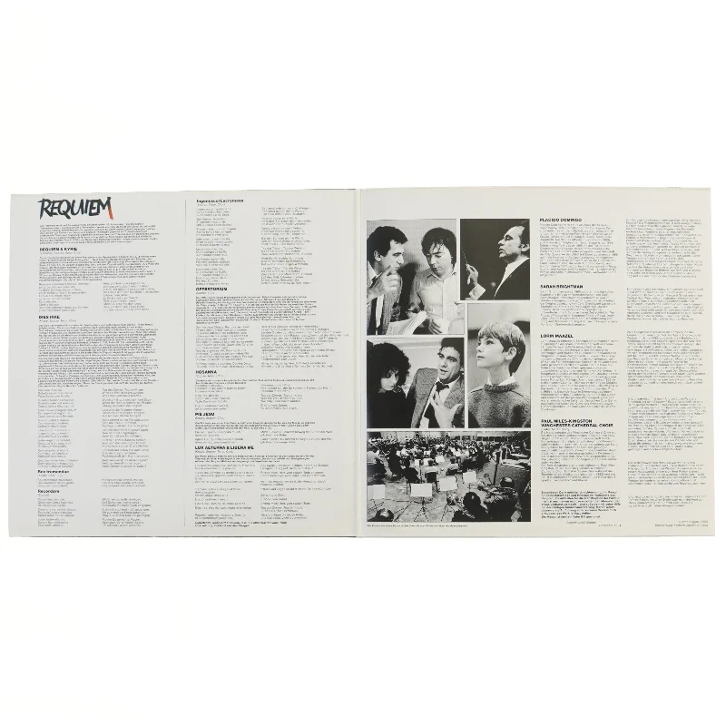 Andrew Lloyd Webber Requiem LP fra EMI Classics (str. 31,5x31 cm)