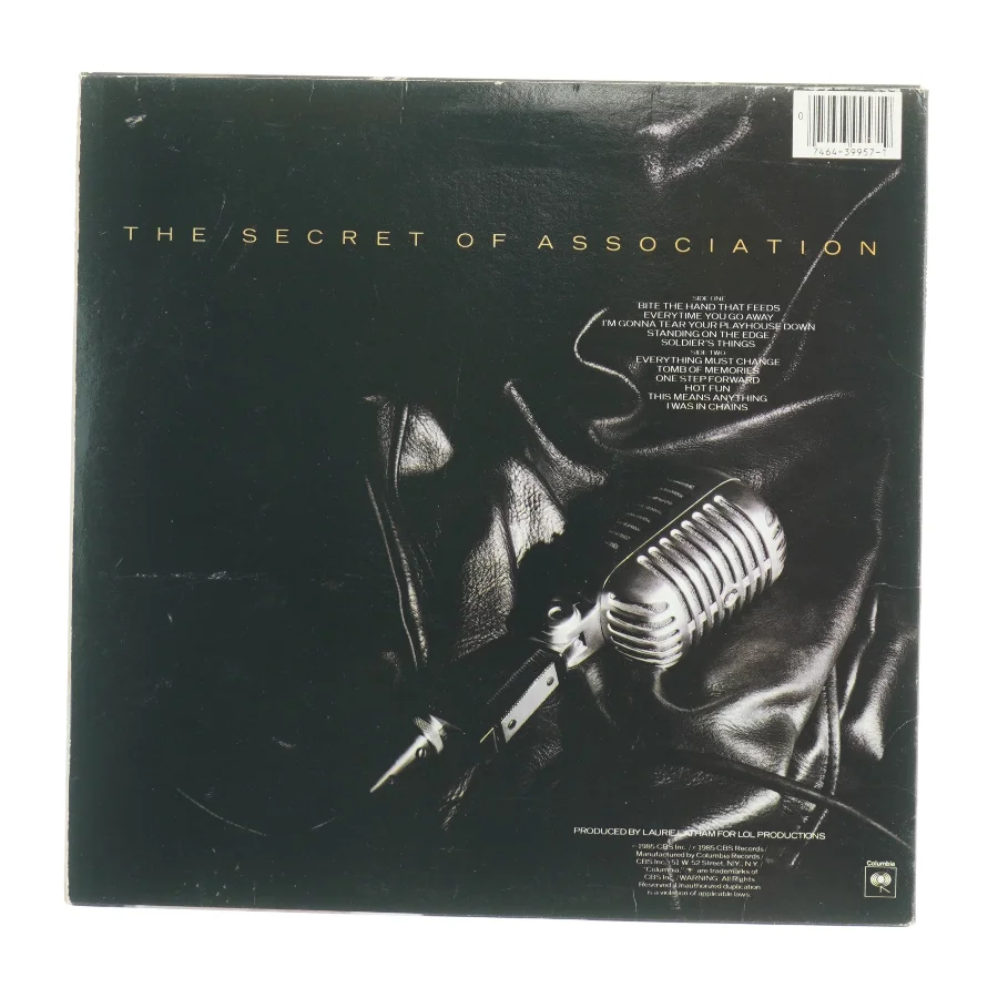 Paul Young - The Secret of Association LP fra Columbia (str. 31 x 31 cm)