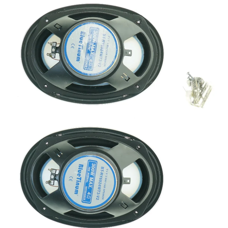 Bilhøjtalere trevejs 50W med indbygget delefilter fra BlueTinum (str. 26 x 18 x 10 cm)