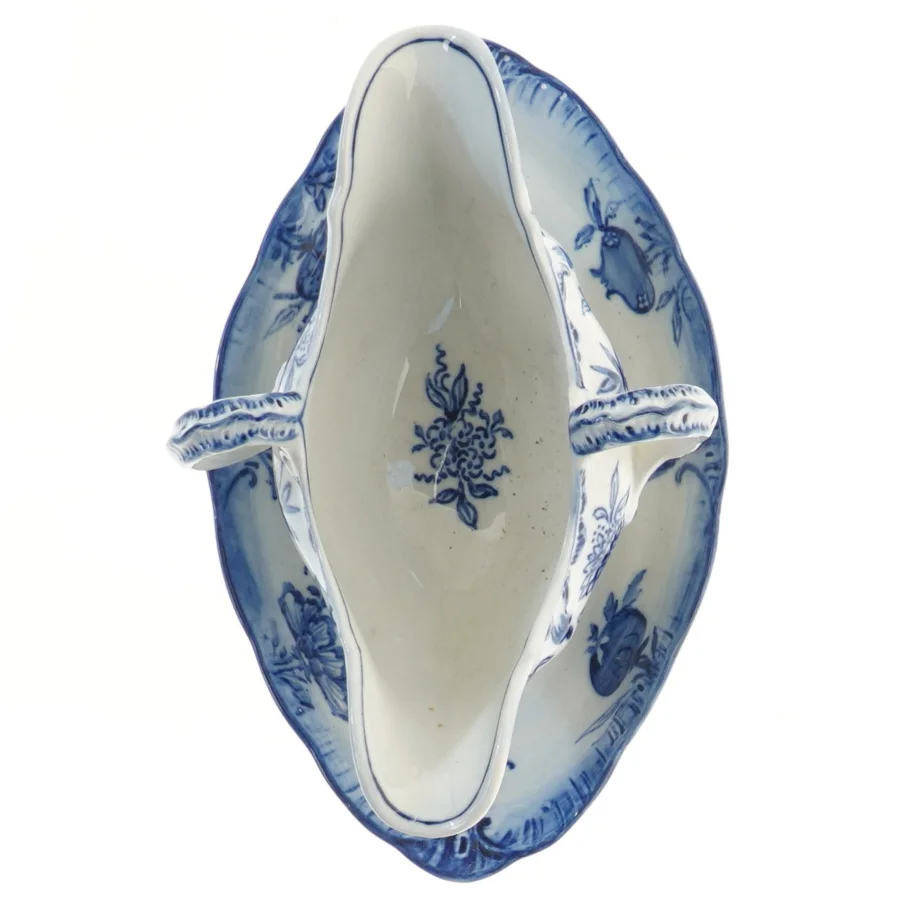 Porcelæns sovseskål med tallerken fra Villeroy & Boch (str. 24x15x12 cm)