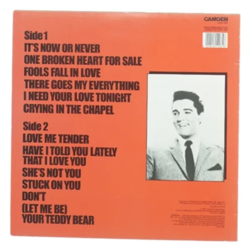 Elvis Presley vinylplade fra Camden (str. 31 x 31 cm)