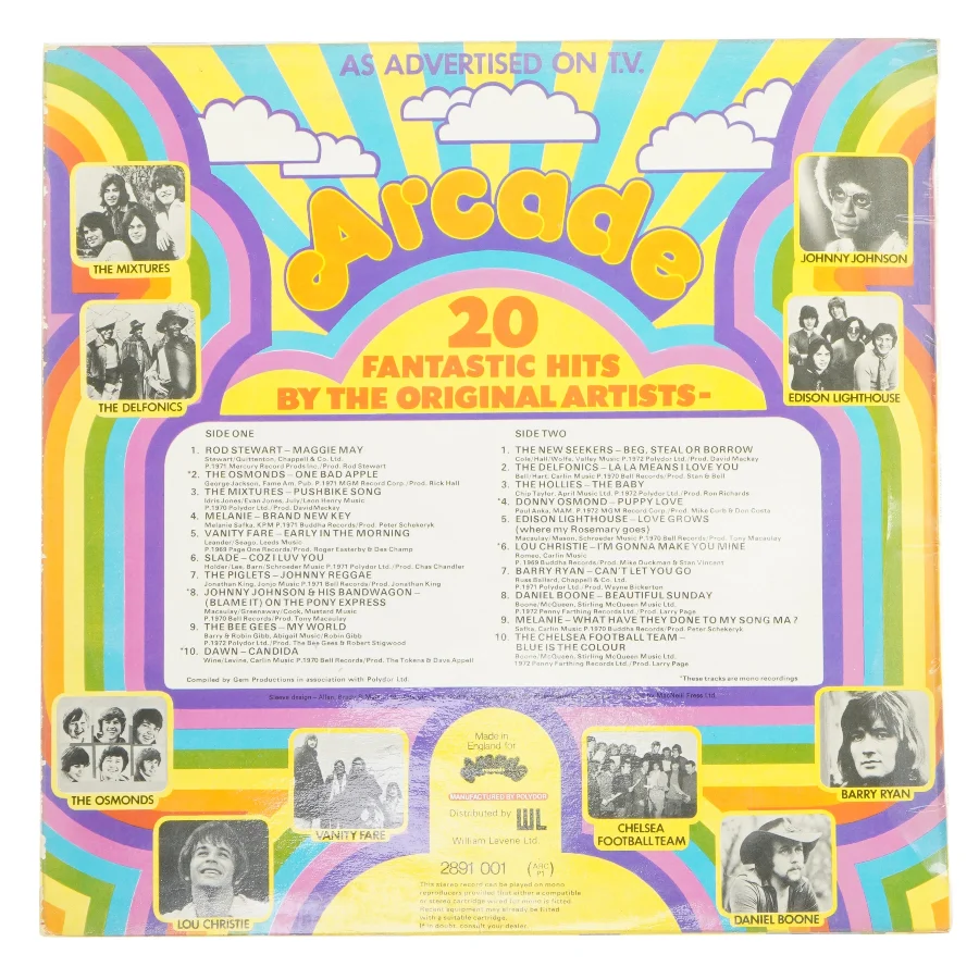 20 hits af originale kunstnere LP fra Arcade