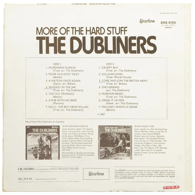 More of the Hard Stuff - The Dubliners LP