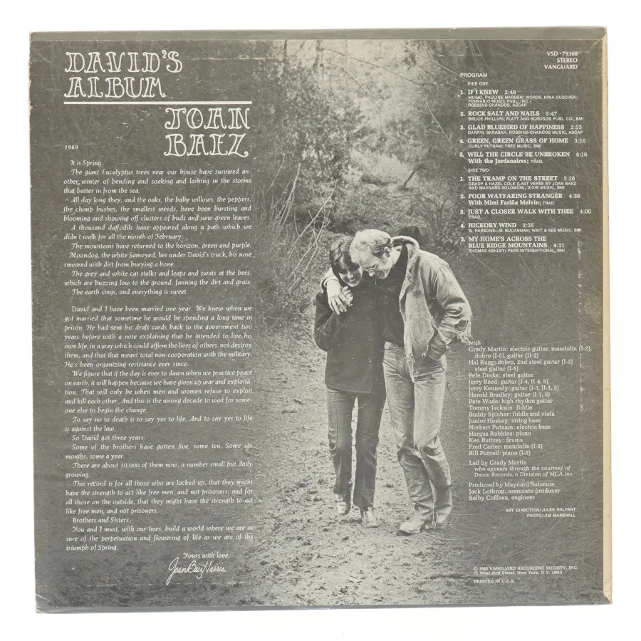 Joan Baez - David's Album LP