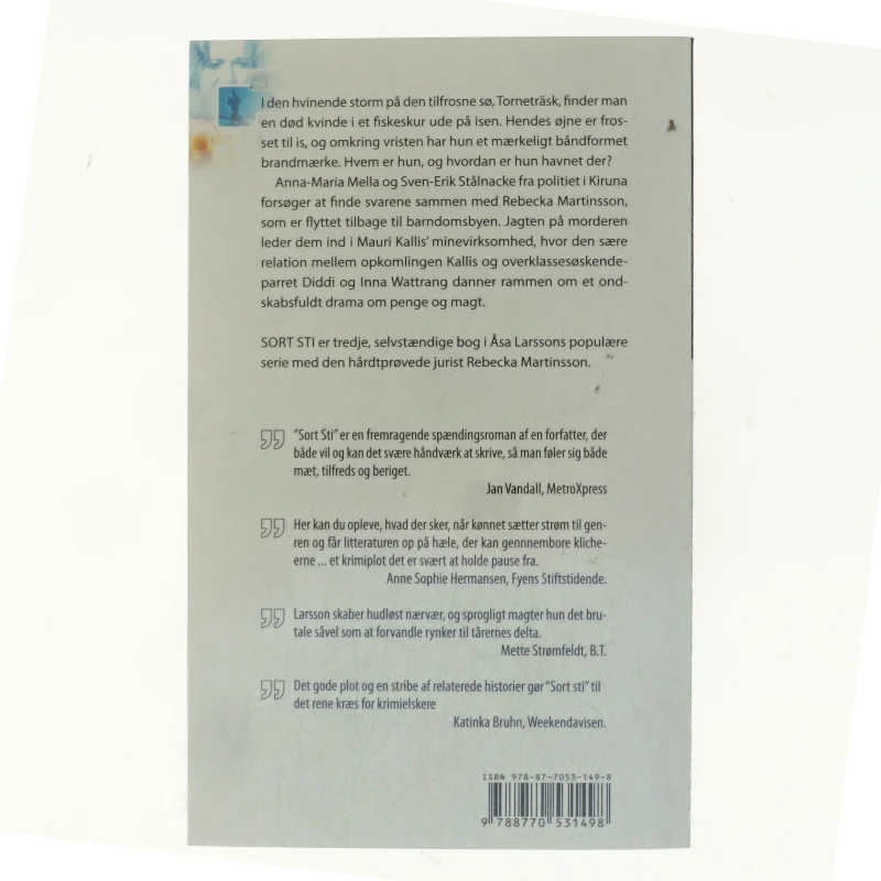 Sort sti af Åsa Larsson (Bog)