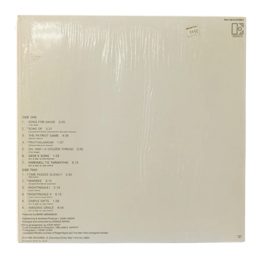 Judy Collins vinyl album fra elektra