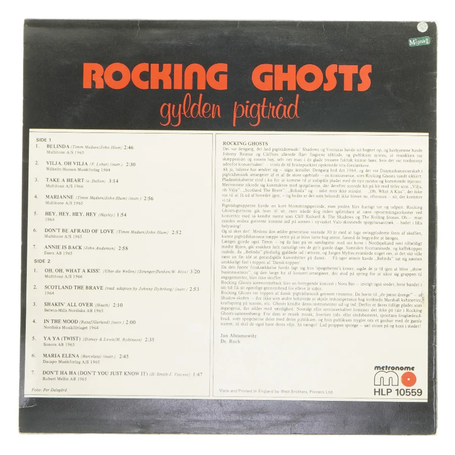 Rocking Ghosts Gylden Pigtråd vinyl album