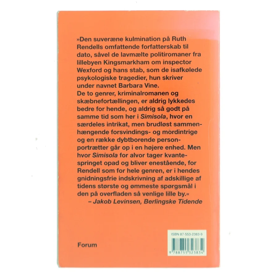 Simisola : spændingsroman af Ruth Rendell (Bog)