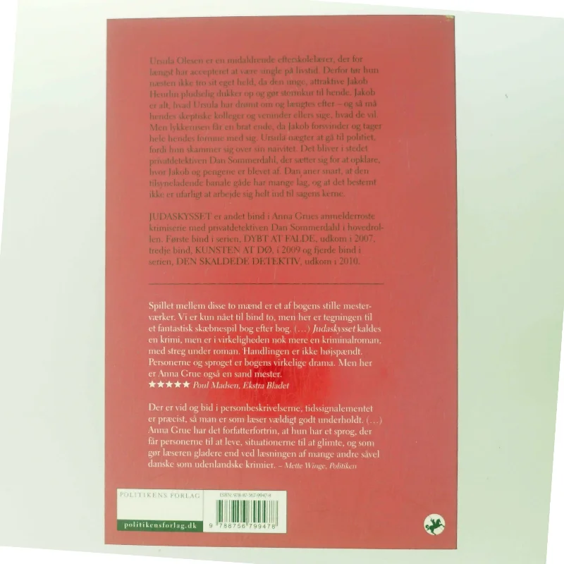 Judaskysset af Anna Grue (Bog)