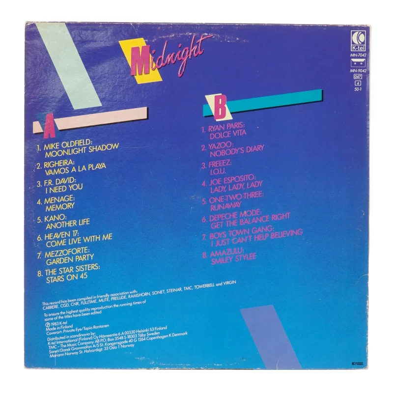 Midnight musikalbum af K-Tel fra K-Tel