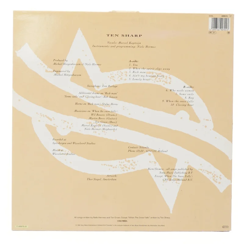 Ten Sharp album 'Under the Water-Line'