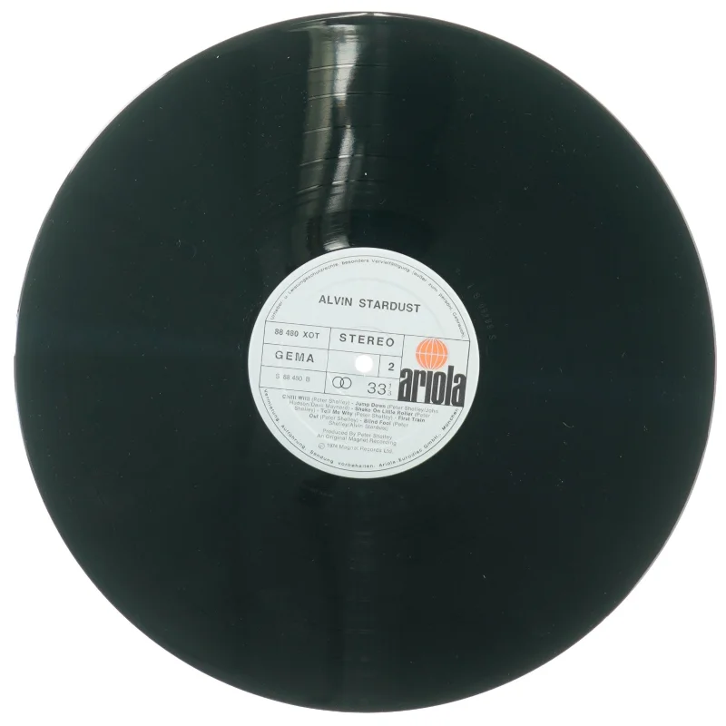 Alvin Stardust fra Ariola (str. 30 cm)