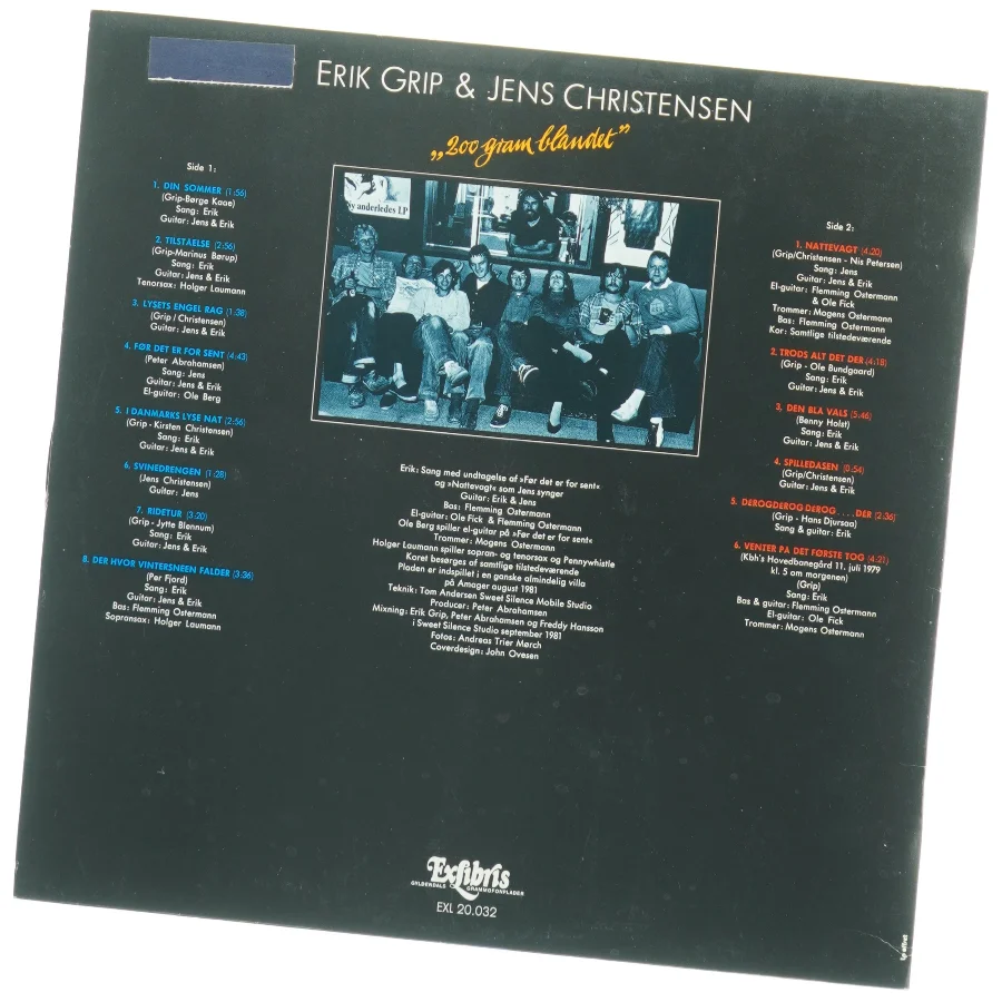 Erik Grip & Jens Christensen - '200 gram blandet' vinylplade (str. 31 x 31 cm)