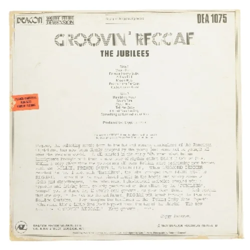 Groovin' Reggae LP af The Jubilees