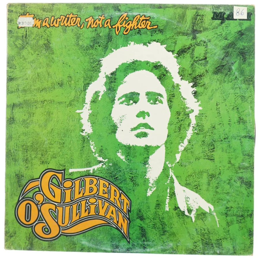 Gilbert O'Sullivan - I'm a Writer, Not a Fighter vinylplade fra MAM (str. 31 x 31 cm)