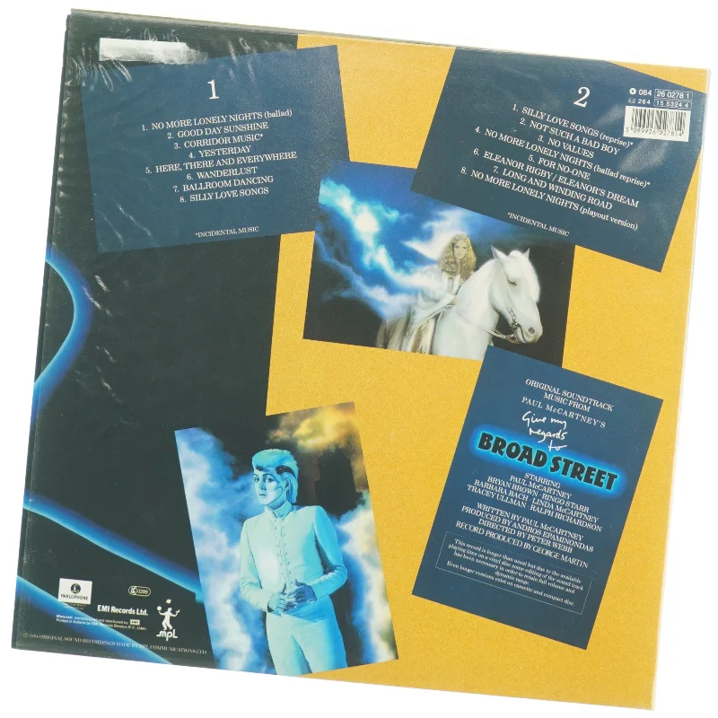 Paul McCartney 'Give My Regards to Broad Street' Vinylplade (str. 31 x 31 cm)