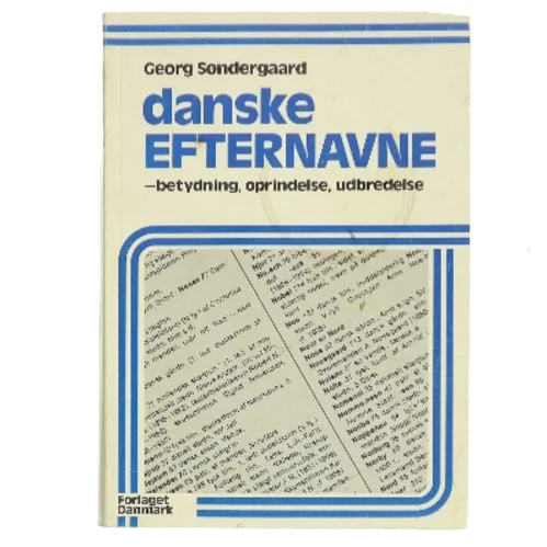 Danske efternavne af Georg Søndergaard (Bog)