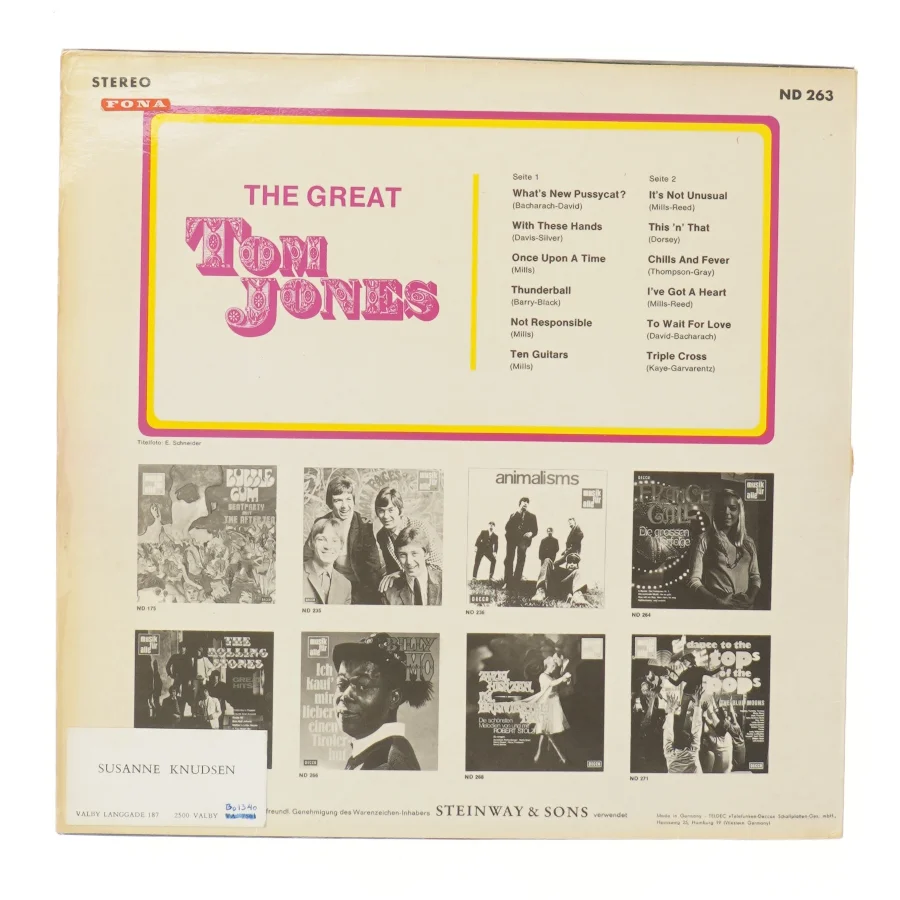 The Great Tom Jones LP fra Decca