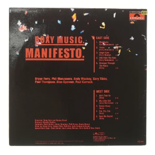 Roxy Music - Manifesto LP fra Roxy Music